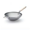 Wok bükkfa nyéllel, füllel, 32 cm, de Buyer, vas