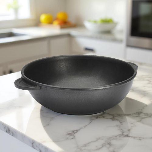 Wok két füllel, 32 cm, tapadásmentes, de Buyer
