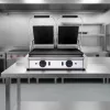 Kontaktgrill 2 fedlapos, bordás sütőfelület, bordás fedlap, 50-300°C-ig termosztát, sütőfelület: 475×230, 2×1,8 kW