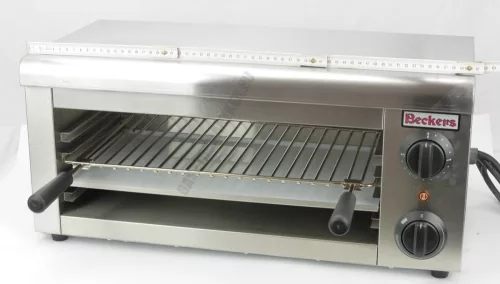 Szalamander fix sínes, RM, manuális, 50-300 C, rács: 450x250 mm, 3 szintben állítható