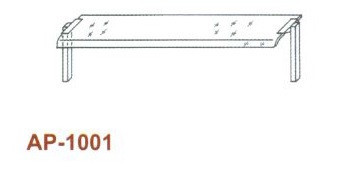 Egysoros átadó hajlított üveggel 1200 mm-es pulthoz AP-1001 1200