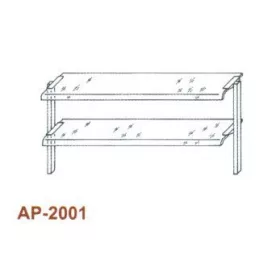   Kétsoros átadó hajlított üveggel 1200 mm-es pulthoz AP-2001 1200