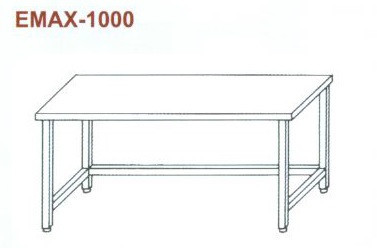 Rozsdamentes munkaasztal Emax-1000, 1.4016-os anyagból 1000×700×850