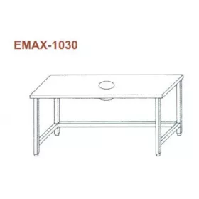   Rozsdamentes munkaasztal hulladékledobó nyílással, Emax-1030, 1.4016-os anyagból 1600×700×850
