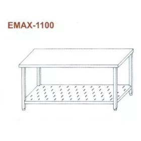   Rozsdamentes munkaasztal perforált alsó polccal Emax-1100, 1.4016-os anyagból 1000×700×850