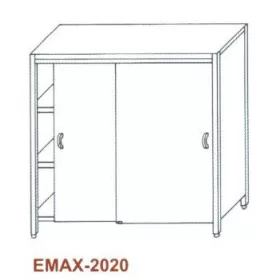   Rozsdamentes tárolószekrény Emax-2020, 1.4016-os anyagból 1700×500×1800