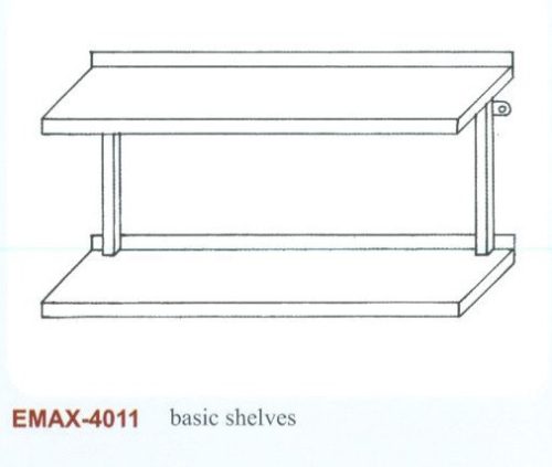 Rozsdamentes falipolc 2 szintes sima Emax-4011, 1.4016-os anyagból 1000×300