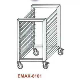   Tepsitartó állvány, erős kivitel, Emax-6101 KR 7×GN 2/1 600×660×760