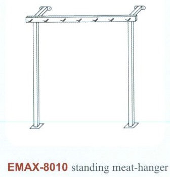 Rozsdamentes álló húsfogas Emax-8010, 6 fog/fm, 1000×500×1900