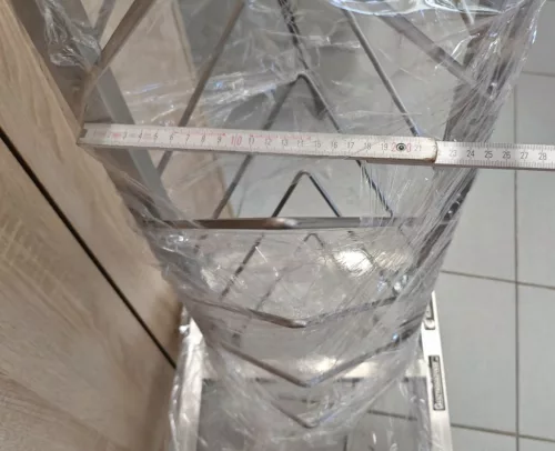 Fedőtartó gördíthető rozsdamentes, Emax-8100, (20 db fedő), 180 cm magas