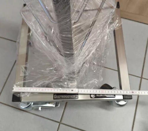 Fedőtartó gördíthető rozsdamentes, Emax-8100, (20 db fedő), 180 cm magas