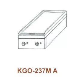   Gázüzemű főzőasztal, asztali, 2 égő, 1 sima v. bordás sütőlappal KGO-237 MA 3