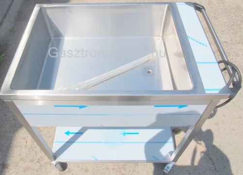 Melegentartó, vízfürdős, 2×GN 1/1 edényhez, elektromos, gördíthető NM-1200