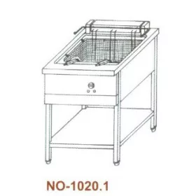   Olajsütő elektromos 1×20 l, 3 oldalon zárt, ajtós NO-1020