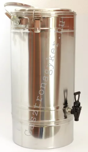Duplafalú italadagoló, italtermosz prémium csappal, 20 liter, rozsdamentes