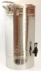 Duplafalú italtermosz prémium csappal, 25 liter, rozsdamentes 30×57 cm,
