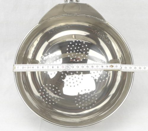 Üstmerőkanál, 3 liter, extra erős, 25×120 cm, perforált rozsdamentes 