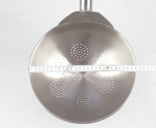 Üstmerőkanál, 5 liter, extra erős, 27×124 cm, perforált rozsdamentes