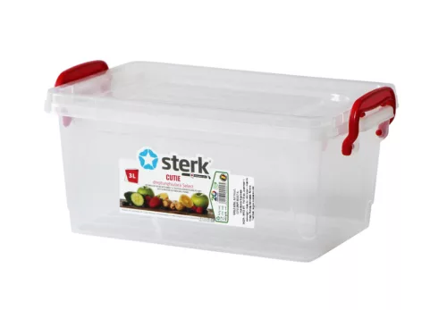 Tárolódoboz, uzsonnásdoboz, 3 liter, zárható fedővel