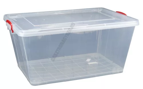 Tárolódoboz, uzsonnásdoboz, 58 liter, zárható fedővel