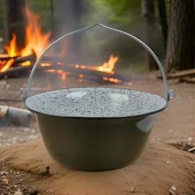 Bogrács, 25 l, zománcozott