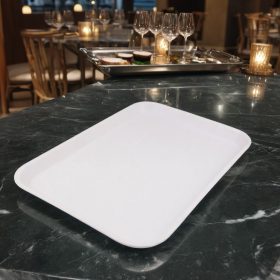 Műanyag tálca, 51×37 cm, fehér