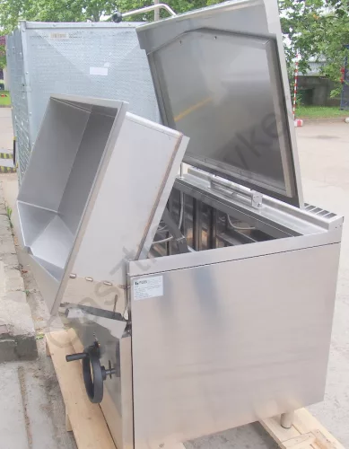 Billenőserpenyő, 120 L, elektromos üzem, kézi billentés, inox fenék, 400 V/18 kW, 1200x900x900