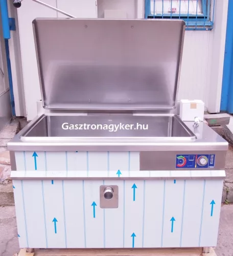 Gázüzemű főzőüst, 200 L, 25 kW, 1350×900×900