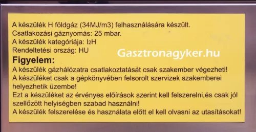 Gázüzemű főzőüst 150 L, 19 kW, 900×900×900
