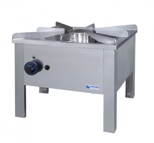 Gázüzemű főzőzsámoly RM acél felépítmény, piezo gyújtás, rozsdamentes acél ráccsal,14kW, 628×628×455 mm