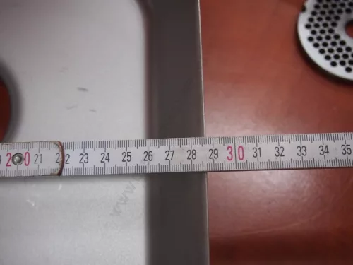 Húsdaráló, húsőrlő KF-605 segédgép, egyetemes konyhagéphez 240 kg/óra kapacitás, 3-5-8 mm tárcsa, 1 és 2 élű késsel