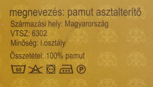 Abrosz 140×180 cm fehér damaszt