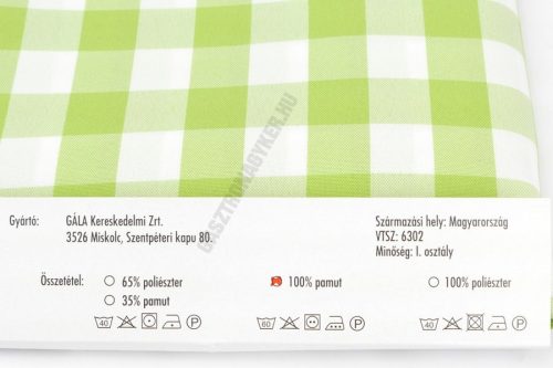 Abrosz 140×140 cm zöld kockás