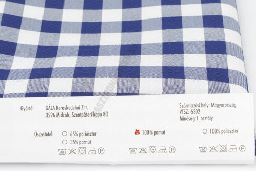 Abrosz 140×100 cm kék kockás