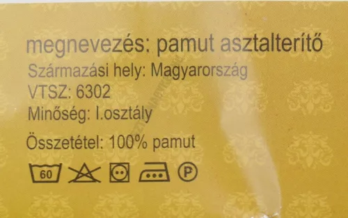 Abrosz 140×260 cm fehér damaszt