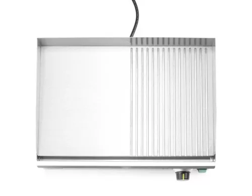 Rostlap, félbordázott, rozsdamentes, sütőfelület 51x33 cm, 240V/2400W