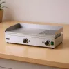 Rostlap, 1/3 bordázott, rozsdamentes, 240V/3500W, 69,7x47,4 cm sütőfelület