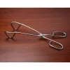 Grillcsipesz, ollós csipesz, hajlított, 23,5 cm, rozsdamentes