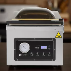   Kamrás vákuumfóliázó gép, forrasztási szélesség:300 mm, 950W, HENDI