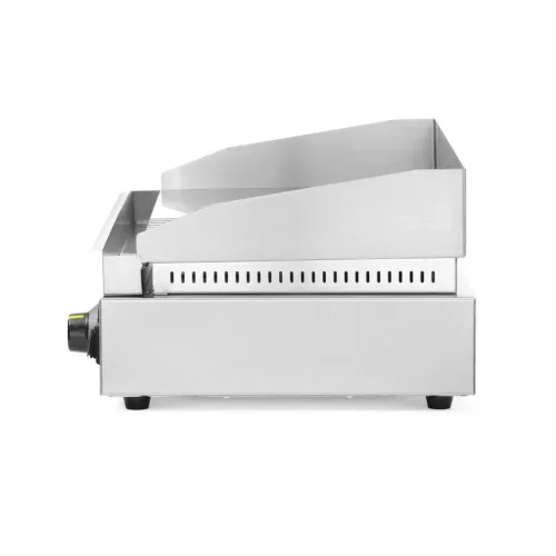 Rostlap, 1/3 bordázott, rozsdamentes, 230V/3500W, 68x41 cm sütőfelület