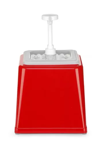 Pumpás mártás-, szószadagoló, 2,5 liter, piros