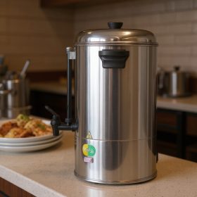   Tea és kávéfőzőgép, perkolátor, 10 liter, szimplafalú, 230V/1500W