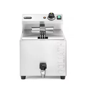   Olajsütő, fritőz, extra nagy teljesítmény, leeresztő csappal, 10 l, 400V/10200W