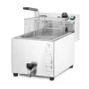 Olajsütő, fritőz, extra nagy teljesítmény, leeresztő csappal, 10 l, 400V/10200W