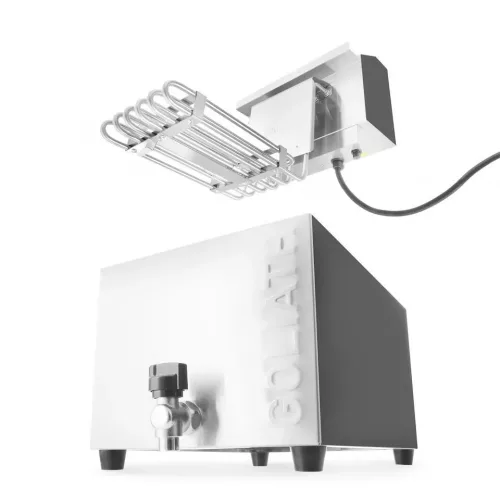 Olajsütő, fritőz, extra nagy teljesítmény, leeresztő csappal, 10 l, 400V/10200W