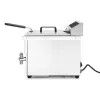 Indukciós olajsütő olajleeresztő csappal, 8 l, rozsdamentes, 230V/3500W