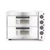 Pizzakemence, pizzasütő, 2 db 40 cm-es pizzaformához, 2 kamra, 230V/3000W, HENDI