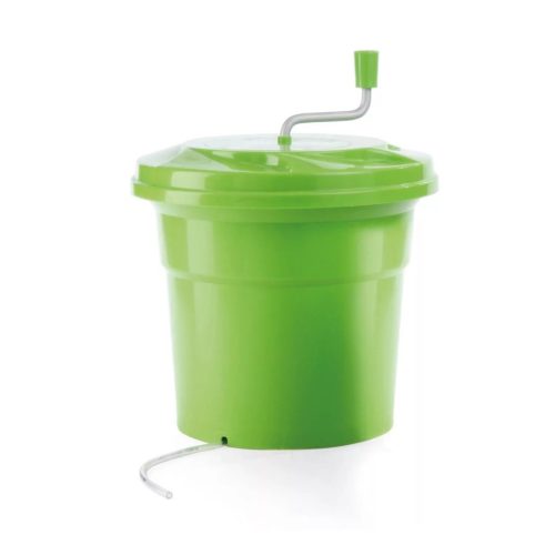 Salátacentrifuga, 12 liter, zöld, műanyag