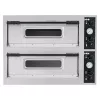 Pizzakemence, pizzasütő 2 x 4 db 35 cm pizzaformához 2 kamrás, 400V/12000W, HENDI