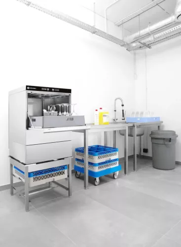 Mosogatógép, 50×50 cm rekesz elektronikus vezérlés, 400V/6600W,  HENDI